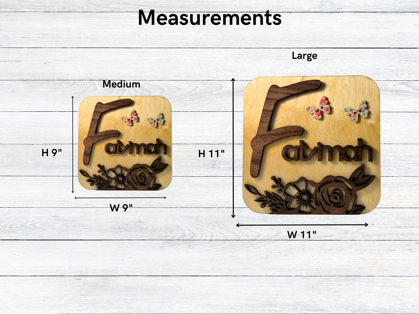 Personalized Floral Nursery Sign